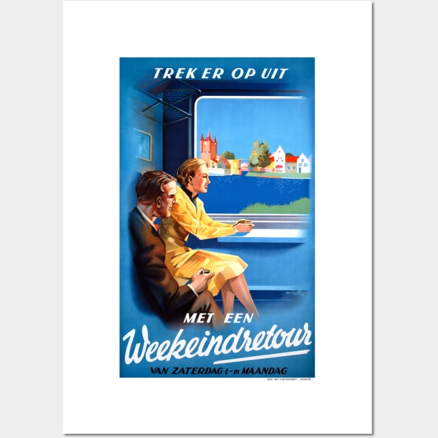 Vintage Travel Poster the Netherlands Weekeindretour Wall Art by vintagetreasure